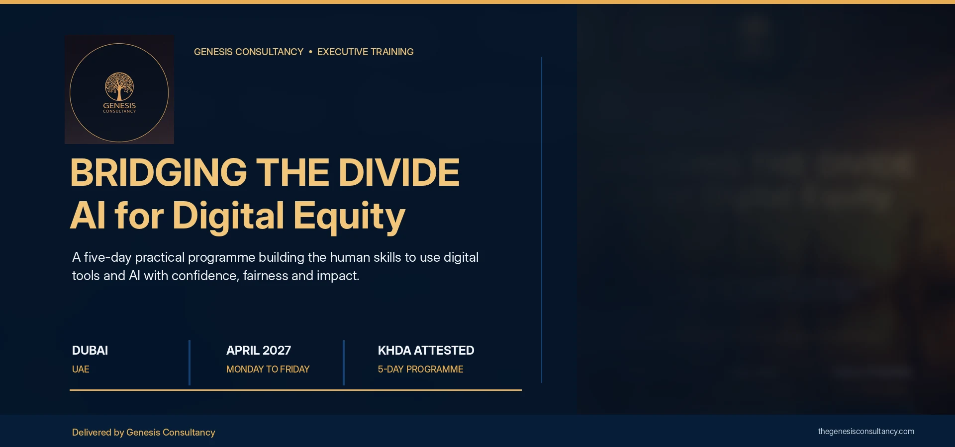 Bridging the Divide: AI for Digital Equity - Dubai, UAE, April 2027