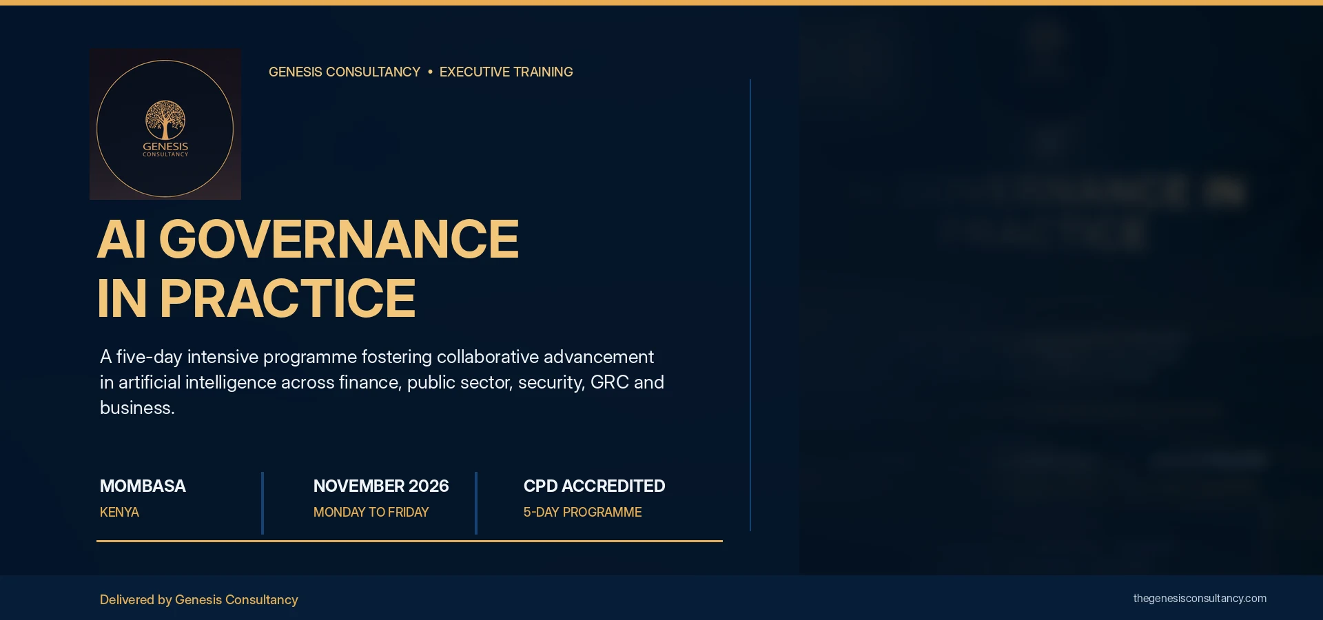 AI Governance in Practice - Mombasa, Kenya, November 2026