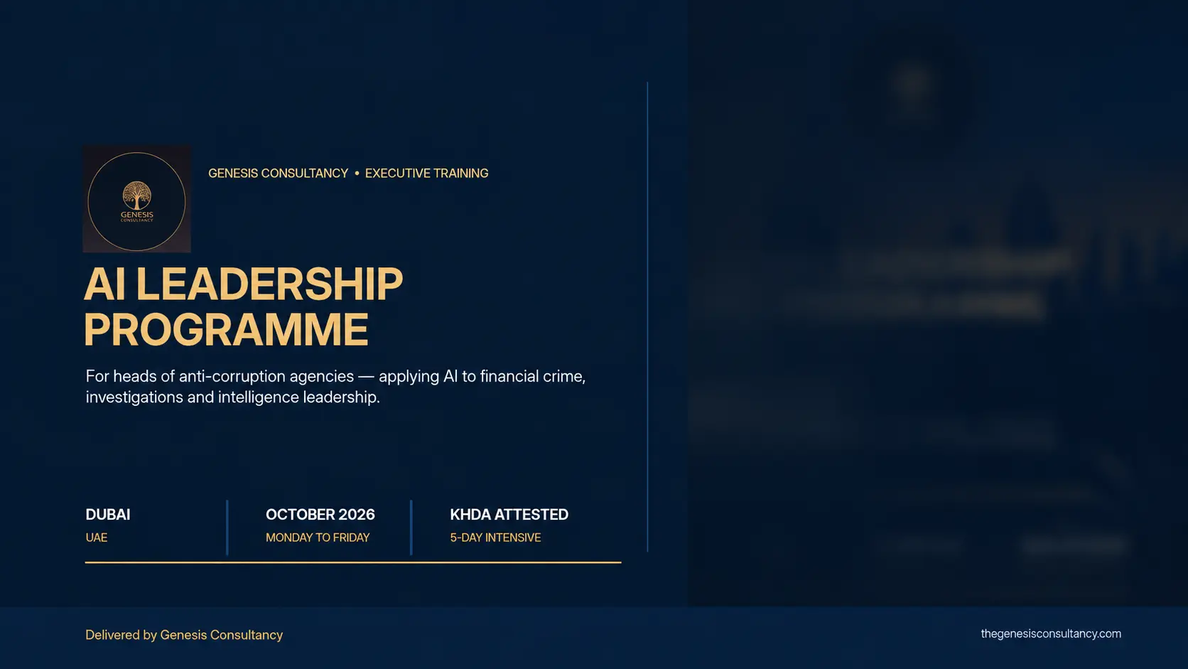 AI Leadership Programme - Dubai, UAE, October 2026