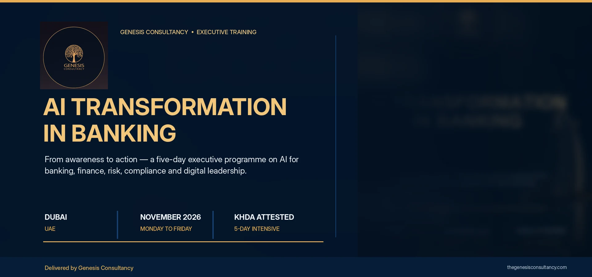 AI Transformation in Banking - Dubai, UAE, November 2026