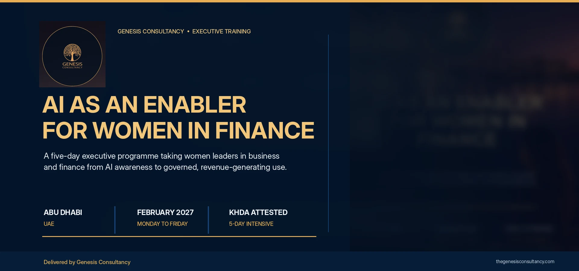 AI as an Enabler for Women in Finance - Abu Dhabi, UAE, February 2027