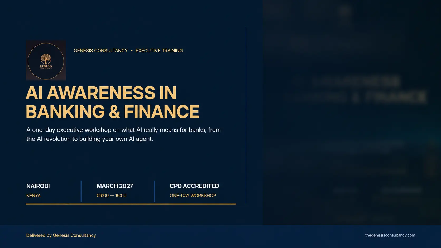 AI Awareness in Banking & Finance - Nairobi, Kenya, March 2027